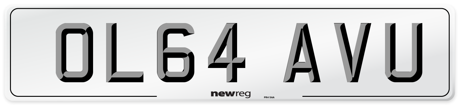 OL64 AVU Number Plate from New Reg